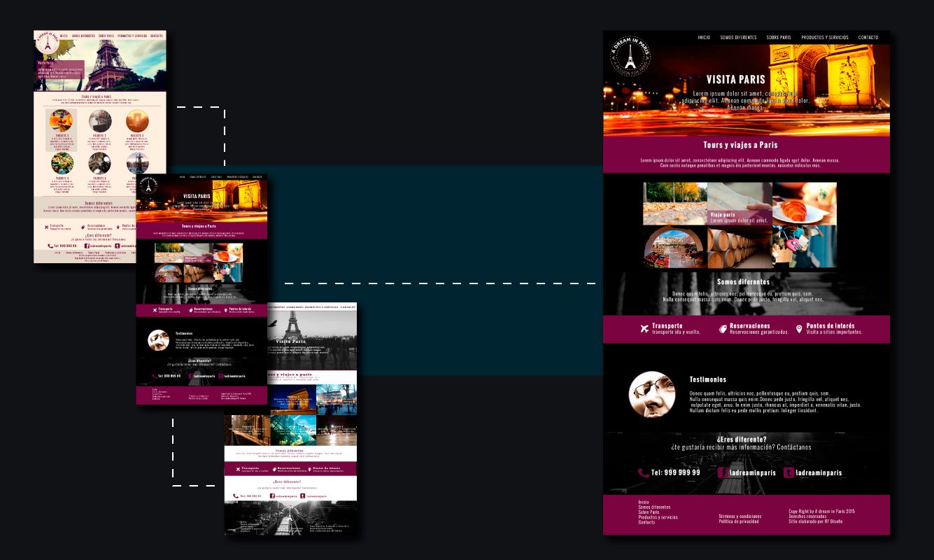 Diseño de página web de viajes